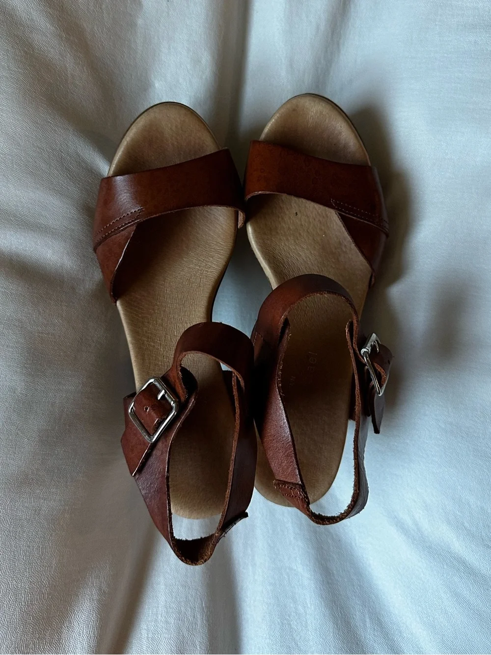 Women’s Brown Leather Platform Sandals - Chunky Heel